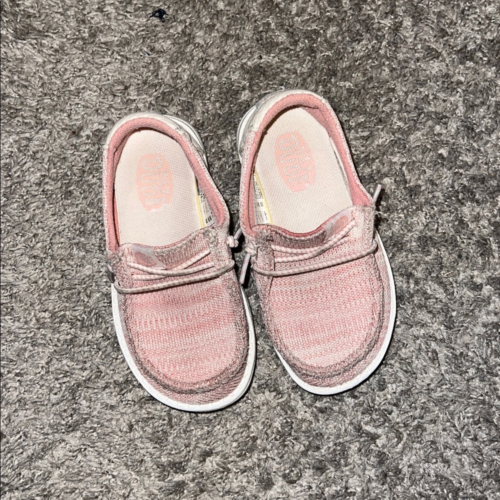 Hey Dude Pink Kids Moccasins